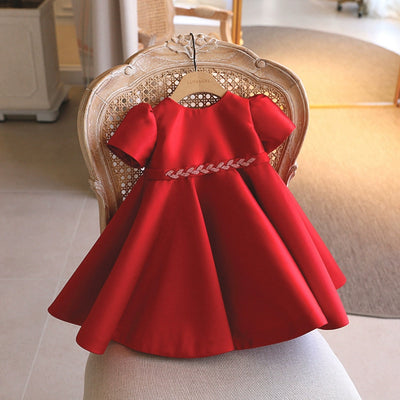 Vestido Infantil Cetim Cintinho