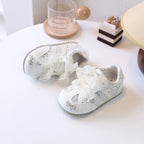 Tênis Infantil Feminino Strass Lacinhos