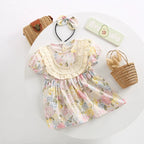 Body/ Vestido Infantil Floral Golinha