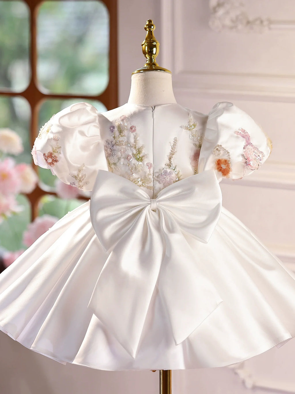 Vestido Infantil de Festa Flores Bufante