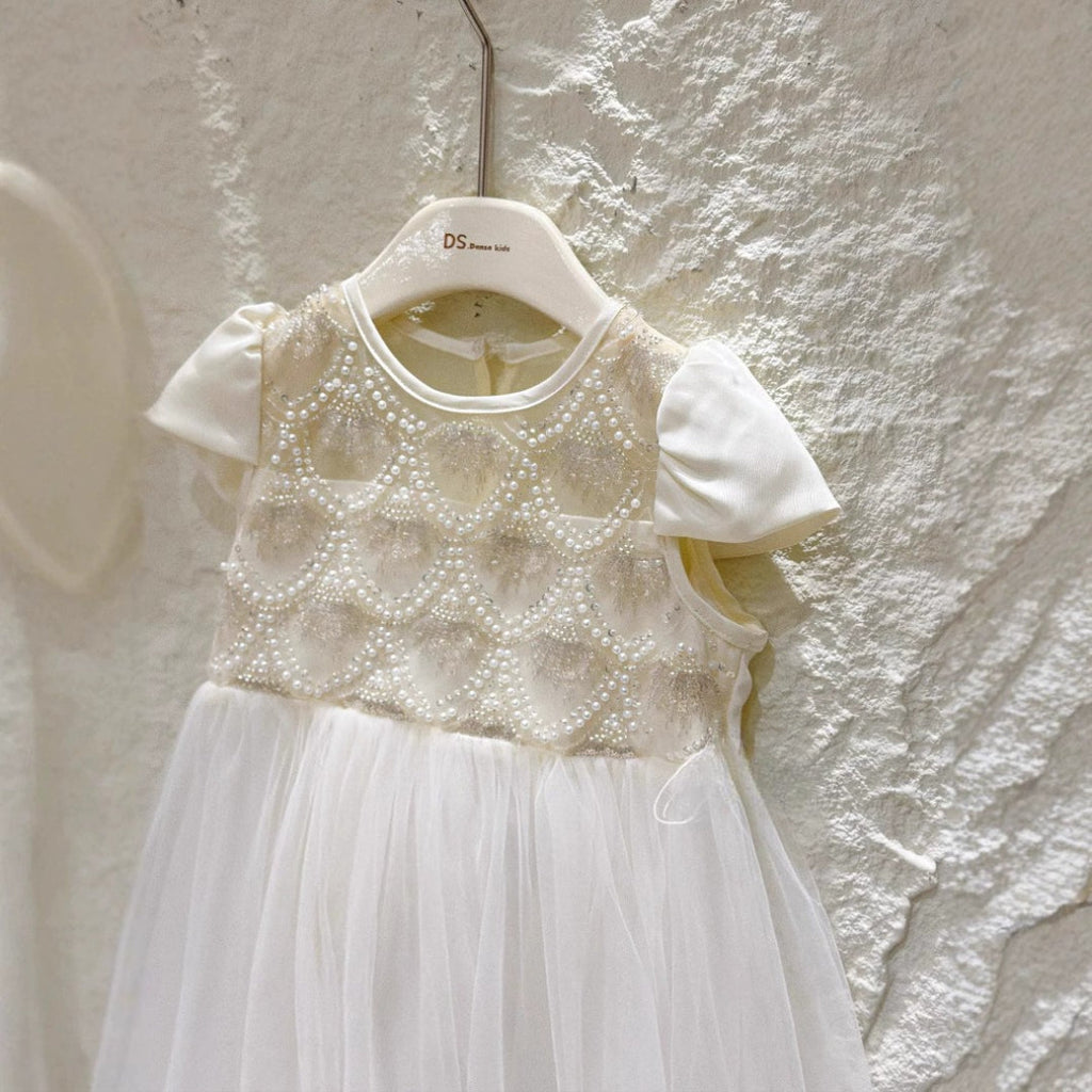 Vestido De Festa Infantil Com Pérolas
