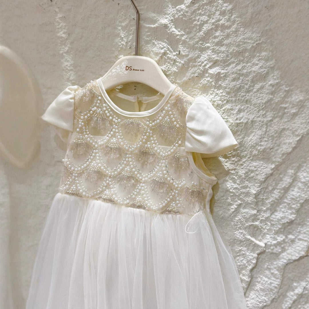 Vestido De Festa Infantil Com Pérolas