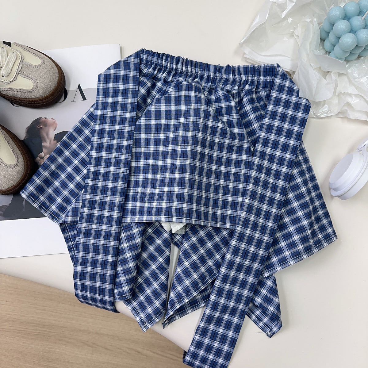 Conjunto Infantil Feminino Ursinho e Xadrez