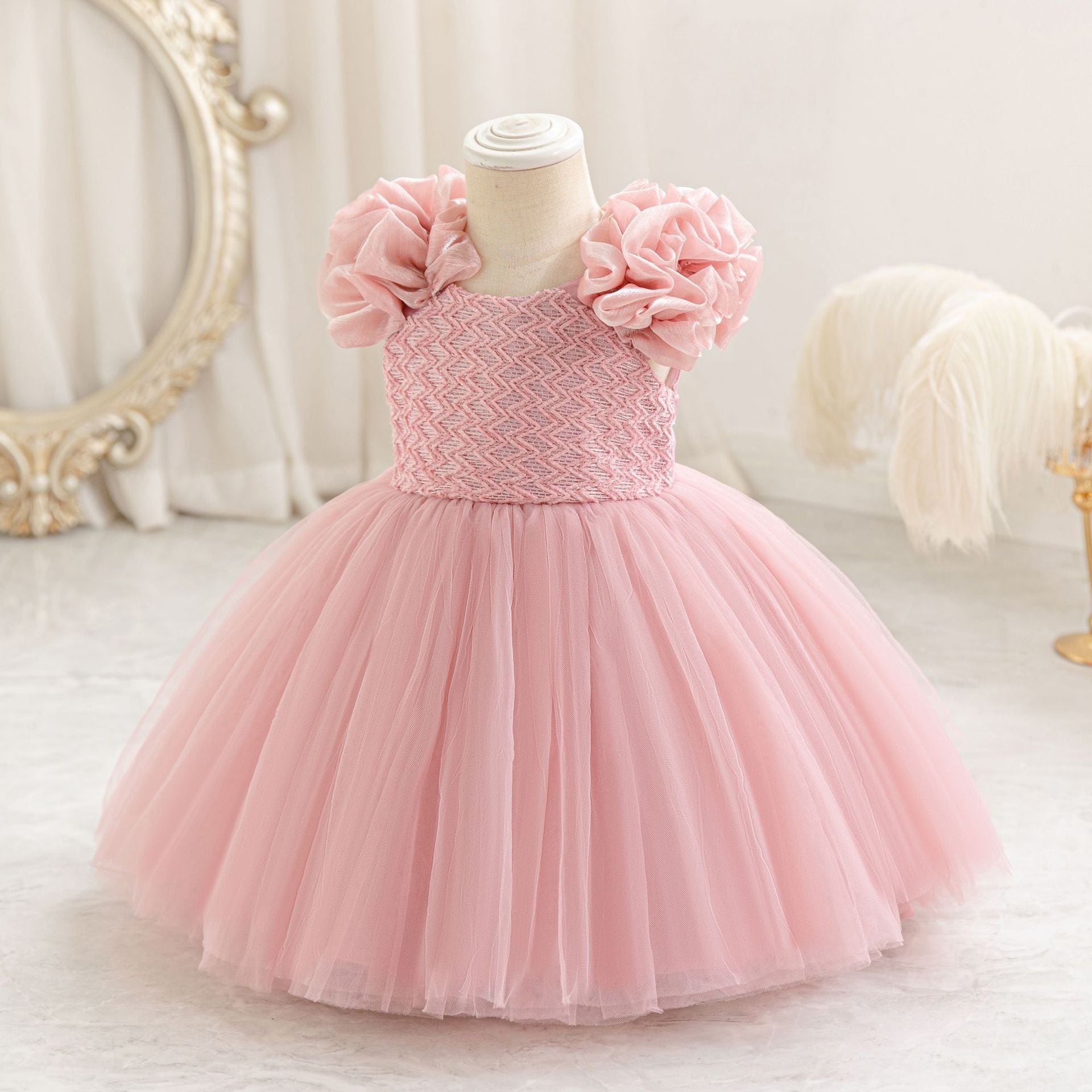 Vestido De Festa Infantil Bufante com Tule