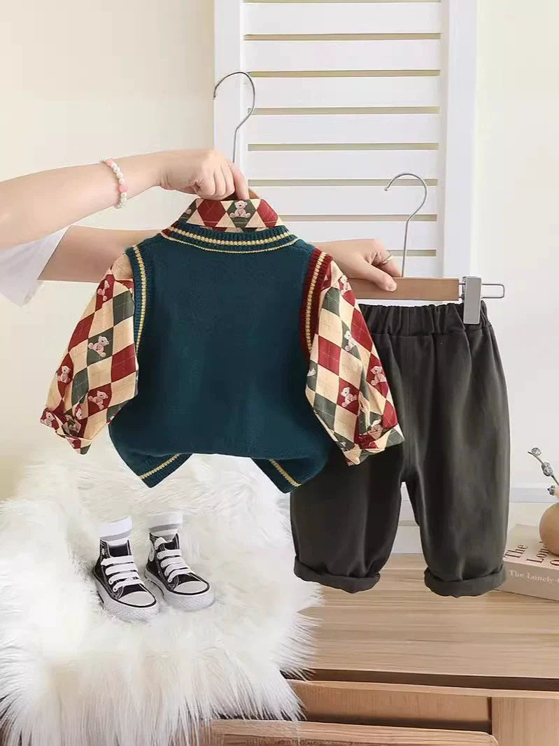 Conjunto Infantil Ursinhos com Gravatinha