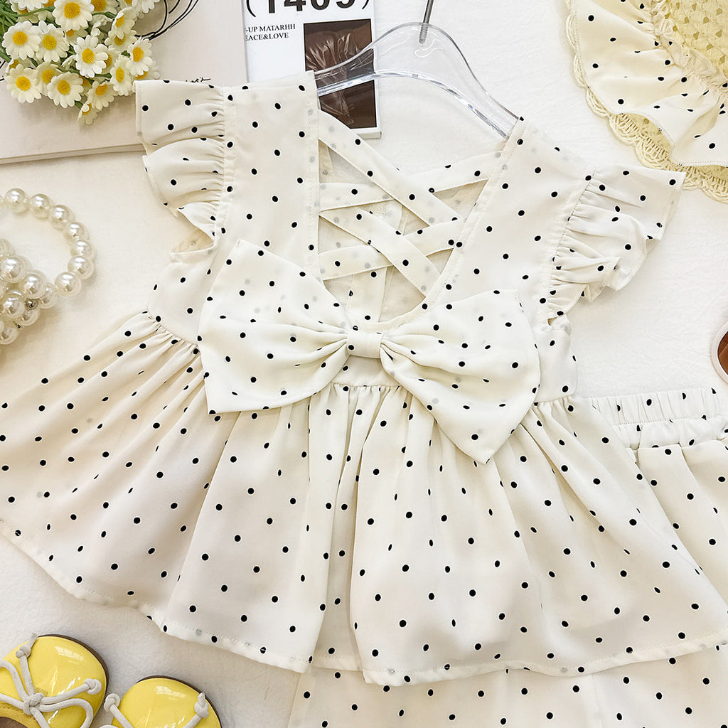 Conjunto Infantil Feminino Bolinhas e Pérolas
