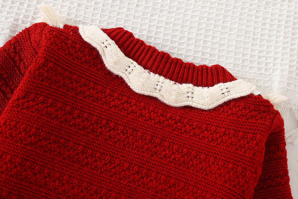 Conjunto Infantil Feminino de Tricô Inverno