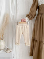 Calça Infantil Feminina Forrada Lacinhos