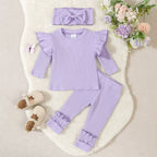 Conjunto Infantil Feminino Canelado Babadinho