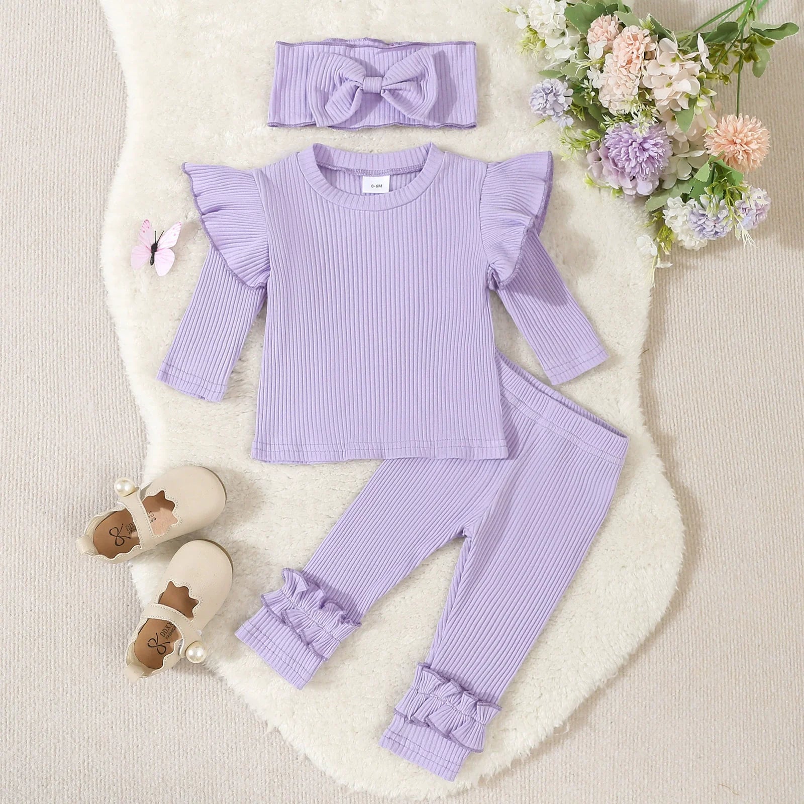 Conjunto Infantil Feminino Canelado Babadinho