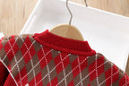 Conjunto Infantil Tricô Golinha Xadrez