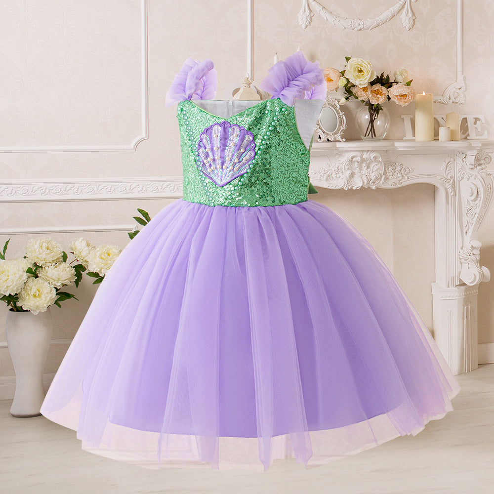 Vestido Infantil Sereia com Tule