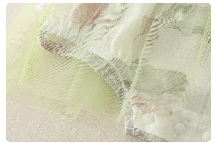 Body Infantil Verde Borboletinhas
