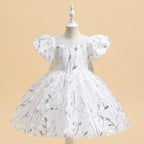 Vestido de Festa Folhas Brilhantes