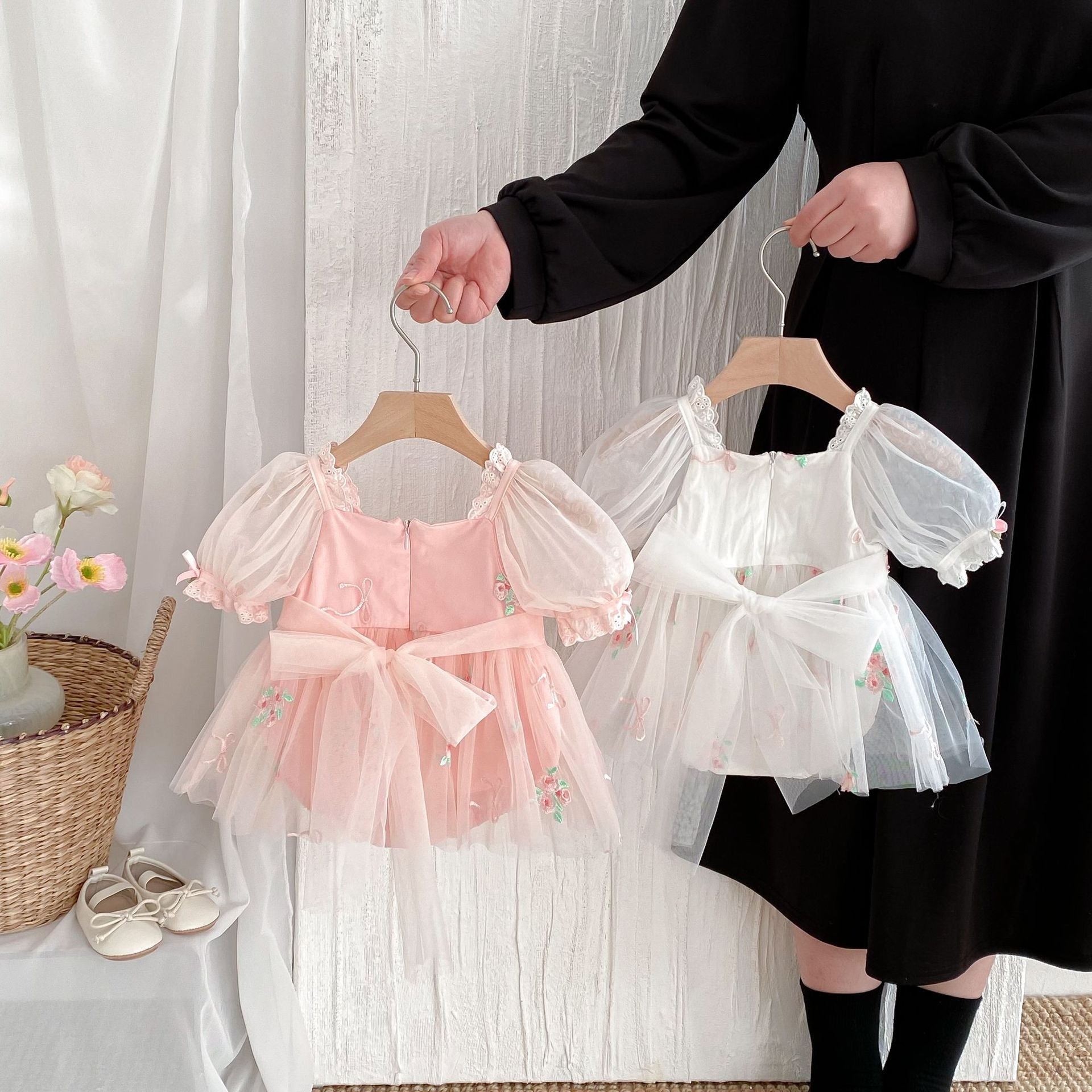 Vestido Infantil Tule Florzinhas