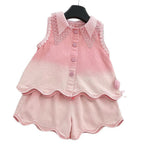 Conjunto Infantil Feminino Rendado Florzinhas