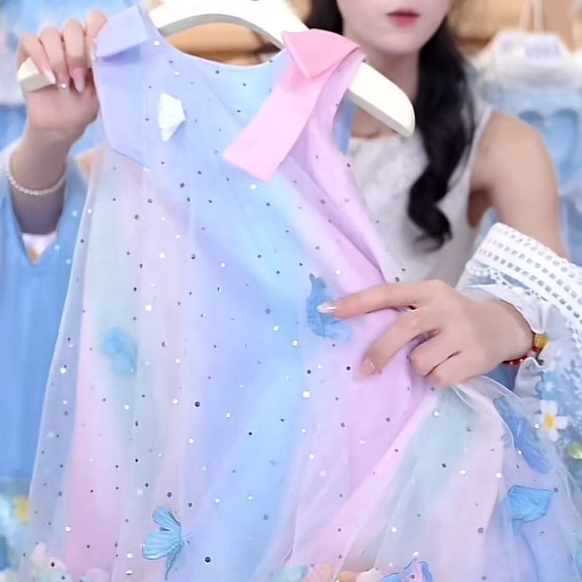 Vestido Infantil Tule Florzinhas