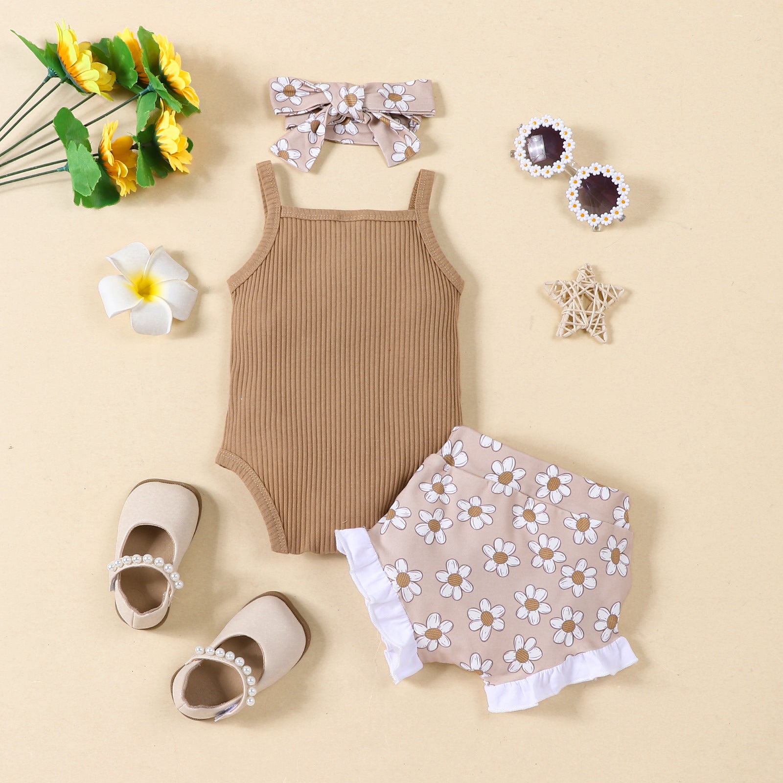 Conjunto Infantil Verão Florzinhas