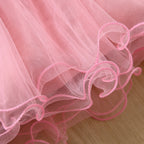 Vestido Infantil Florzinhas e Tule