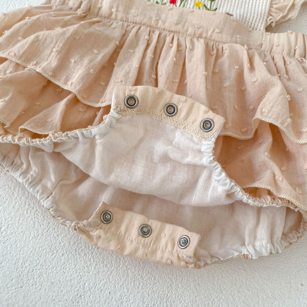 Body Infantil Feminino Florzinhas Camadas