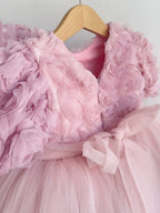 Vestido de Festa Flores e Tule