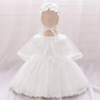 Vestido Infantil Luxo com  Bordado Flores