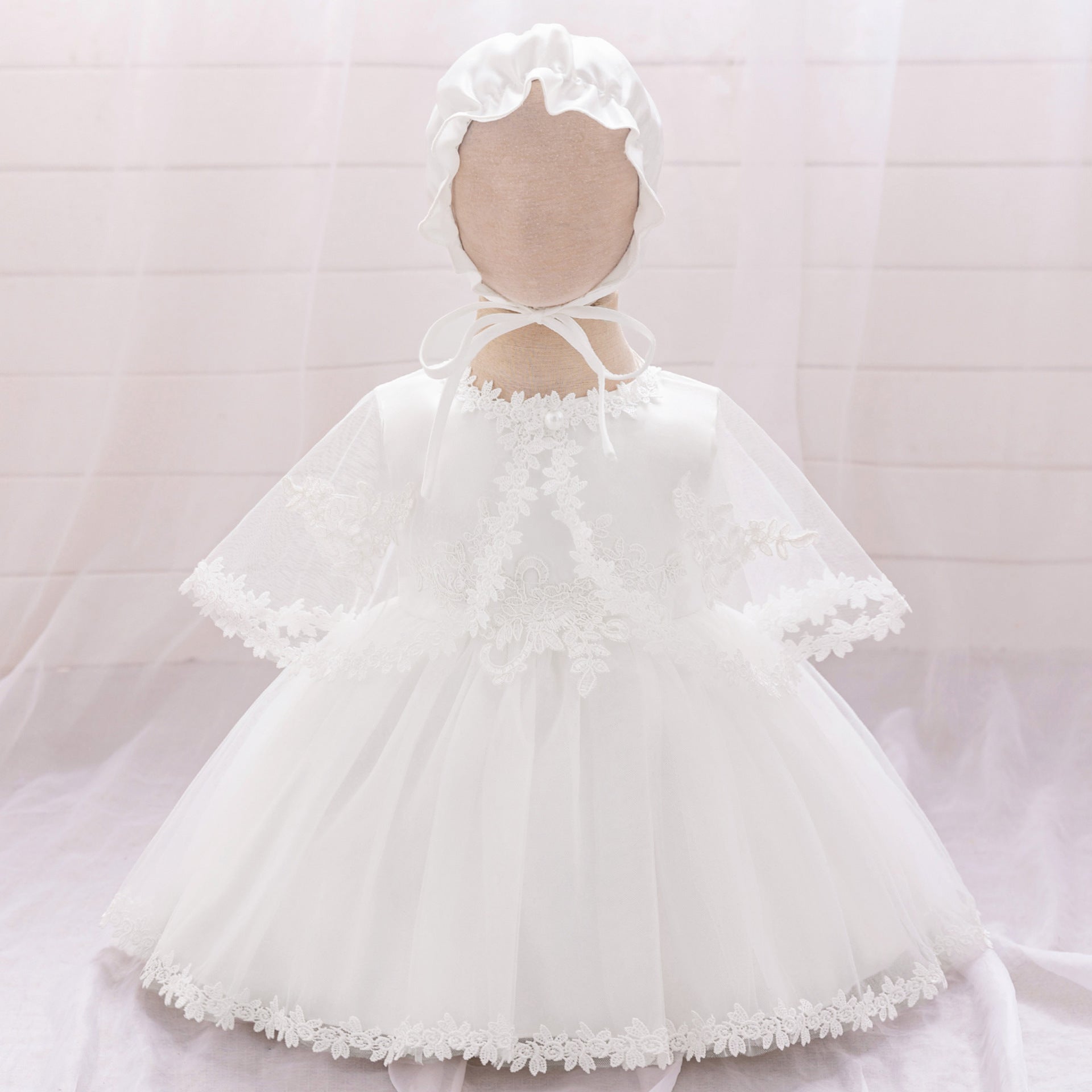Vestido Infantil Luxo com  Bordado Flores