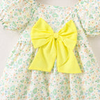 Vestido Infantil Florzinhas e Laço