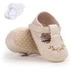Sapato Infantil Feminino Bordado Florzinhas
