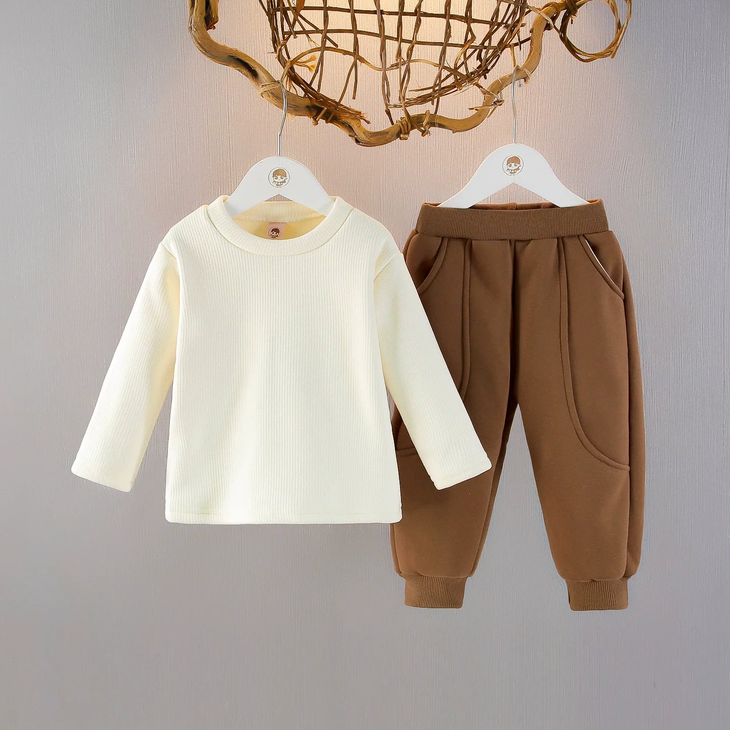 Conjunto Infantil Feminino 3 Peças Marrom