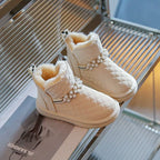 Bota Infantil Feminino Pelinhos e Pedrinhas