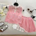 Conjunto Infantil Feminino Gola Lacinho