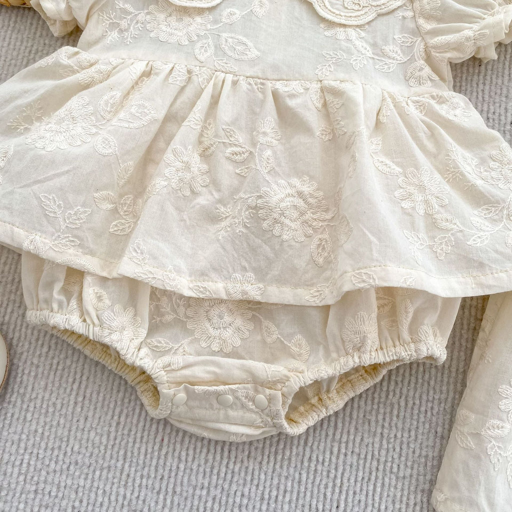 Vestido/ Body Infantil Renda Floral