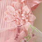 Body Infantil Feminino Floral Lacinho