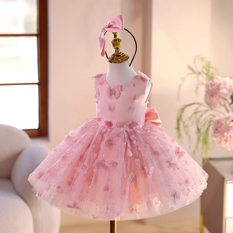 Vestido Infantil Tule Florzinhas