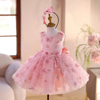 Vestido Infantil Tule Florzinhas