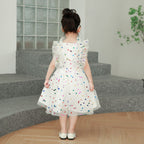 Vestido Infantil de Tule Poá