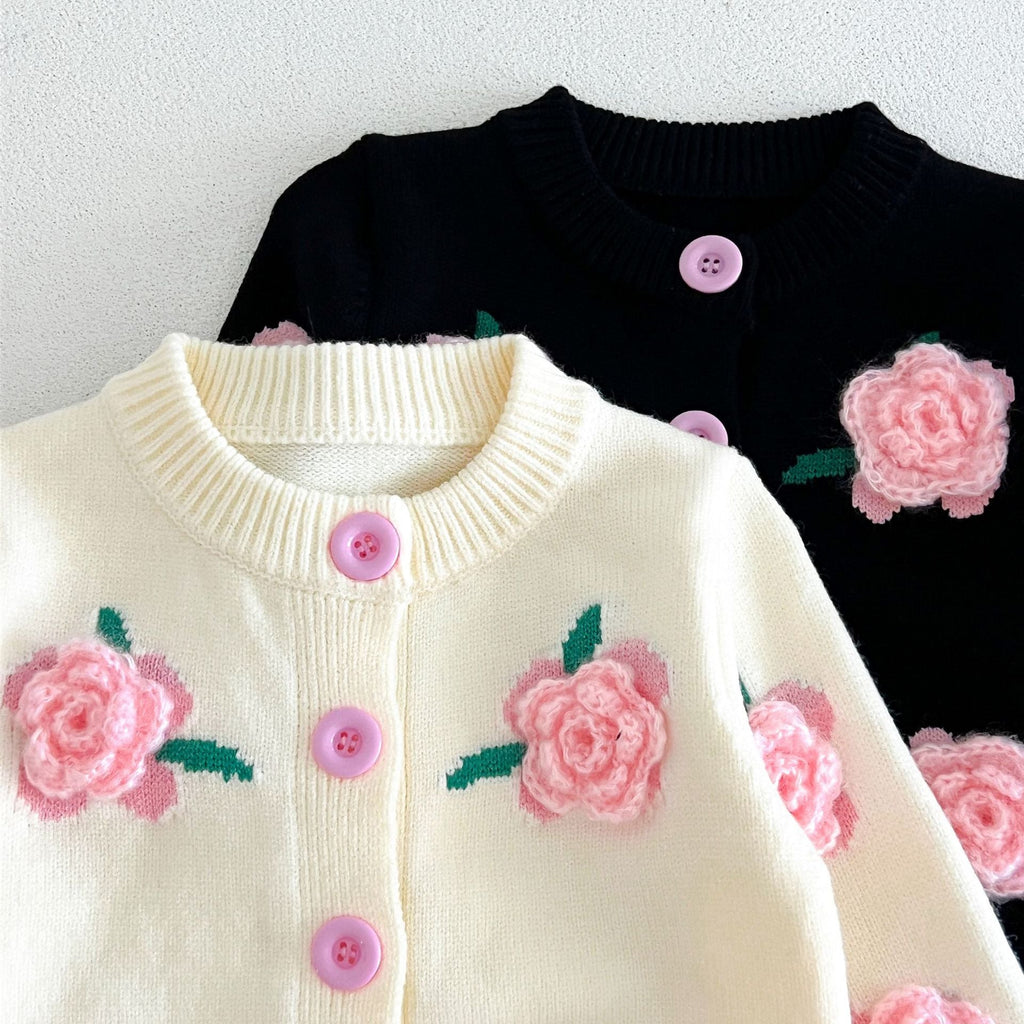 Conjunto Infantil Tricô Mussi Inverno Flores