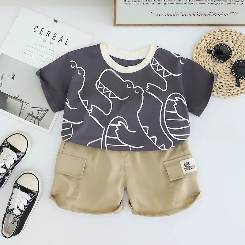 Conjunto Infantil Verão Masculino Dinossauros