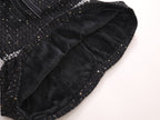 Vestido Infantil Preto Brilhante