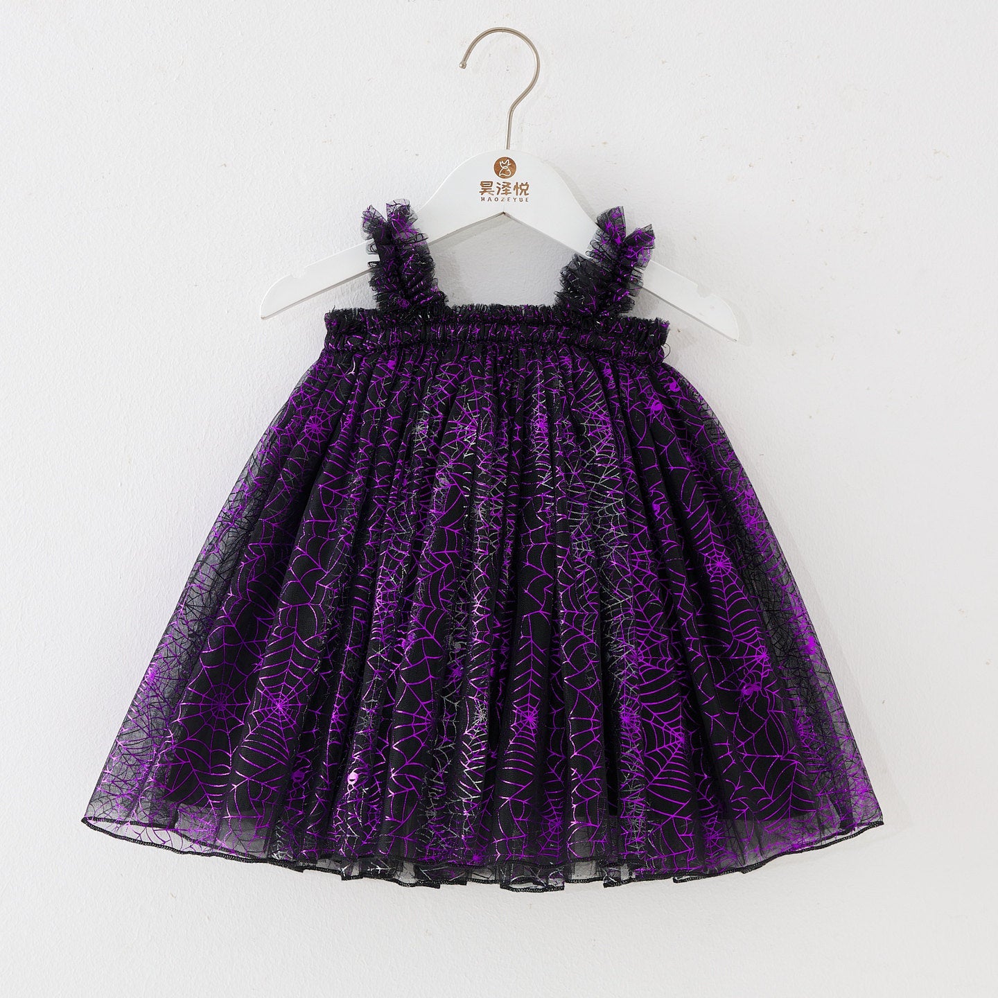 Vestido Infantil de Tule Hallowen