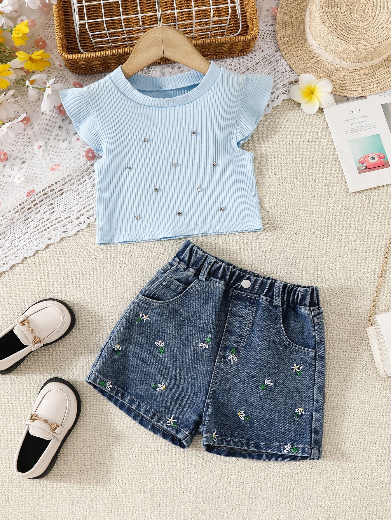 Conjunto Infantil Feminino Florzinhas