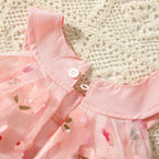 Vestido Infantil Tule Flores