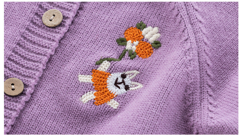 Conjunto Infantil Feminino Bordado Flores