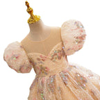 Vestido de Festa Infantil Lantejoulas Brilhante