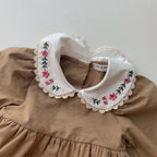 Vestido Infantil Gola Florzinhas