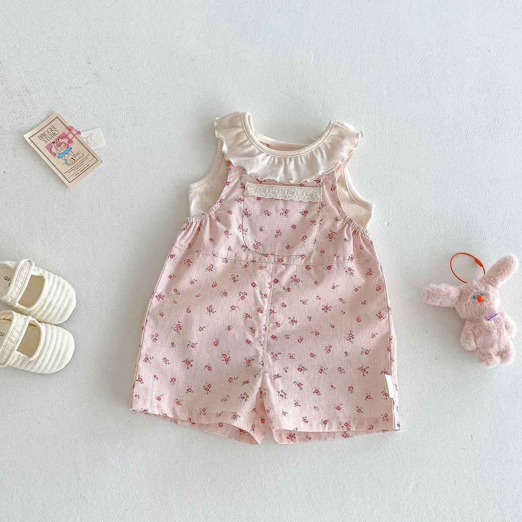 Conjunto Infantil Feminino Rendinha e Florzinhas
