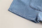 Conjunto Infantil Masculino  Jardineira Jeans