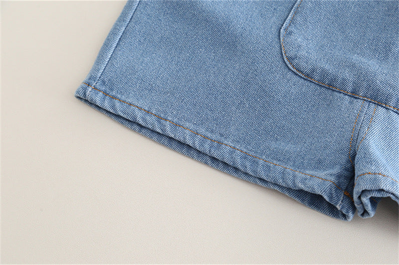 Conjunto Infantil Masculino  Jardineira Jeans