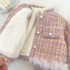 Conjunto Infantil Inverno Tweed Pérolas